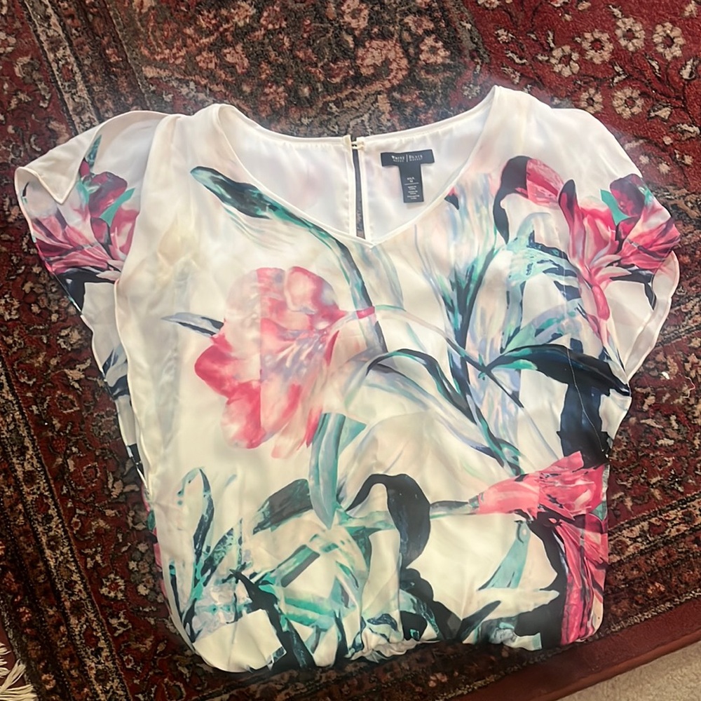 White & Black Market Work Blouse